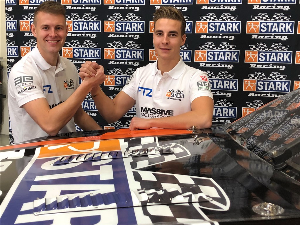 Kasper H. Jensen (tv.) og Max Klinkby-Silver kommer til at danne par hos STARK Racing i næste års udgave af MASCOT Danish Thundersport Championship
(Foto: Stark Racing)